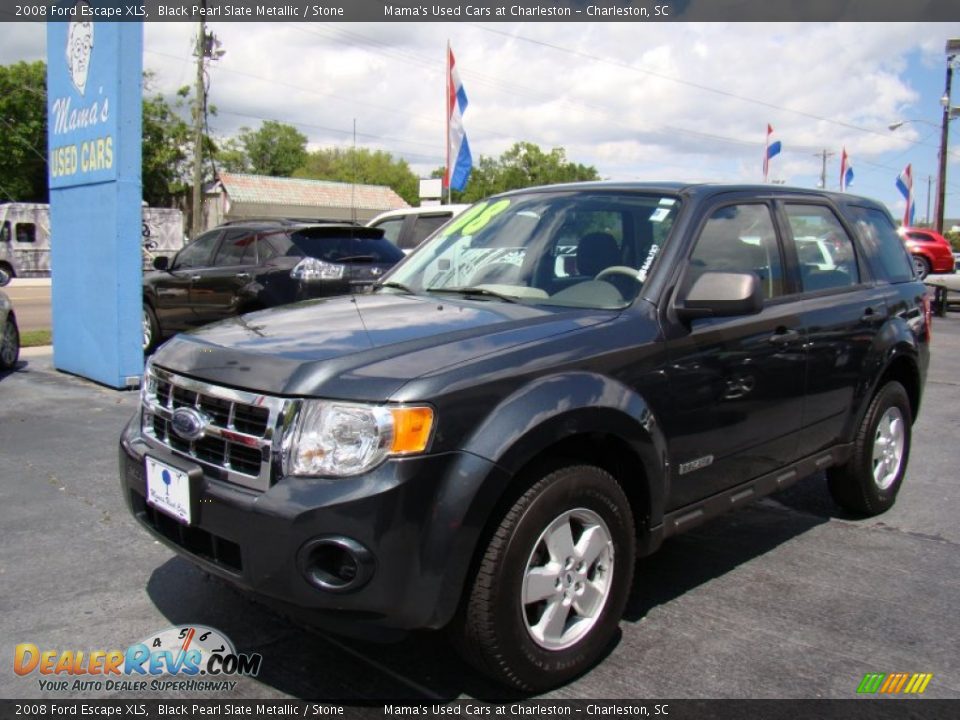 2008 Ford Escape XLS Black Pearl Slate Metallic / Stone Photo #4