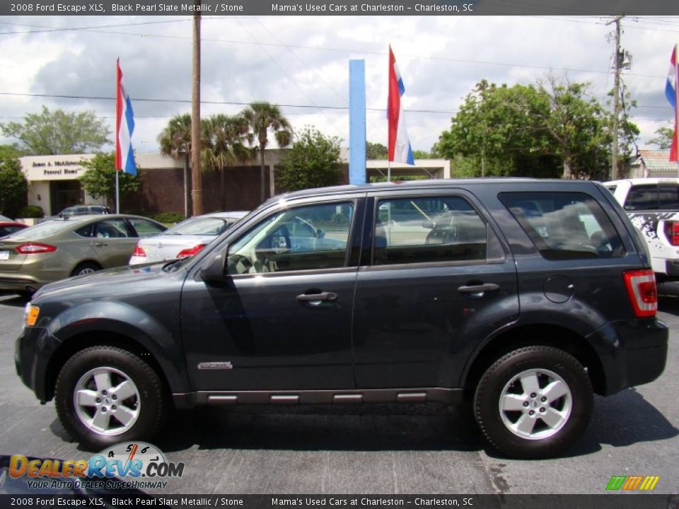 2008 Ford Escape XLS Black Pearl Slate Metallic / Stone Photo #5