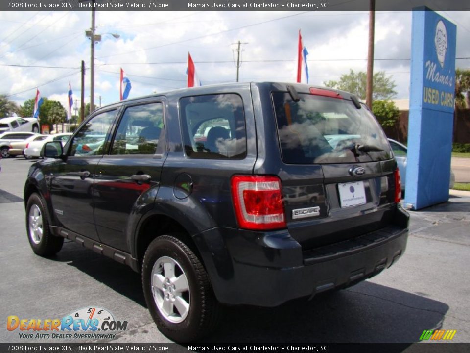 2008 Ford Escape XLS Black Pearl Slate Metallic / Stone Photo #6
