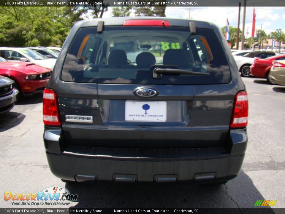 2008 Ford Escape XLS Black Pearl Slate Metallic / Stone Photo #7