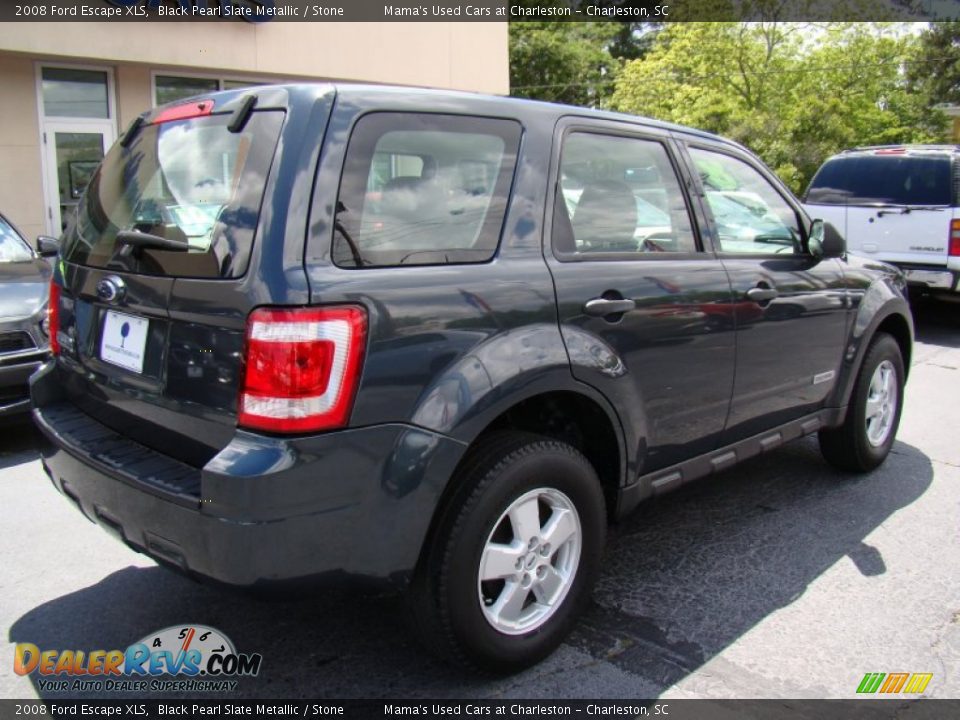 2008 Ford Escape XLS Black Pearl Slate Metallic / Stone Photo #8