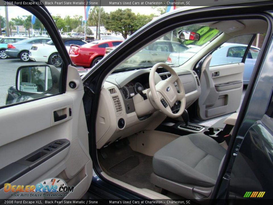 2008 Ford Escape XLS Black Pearl Slate Metallic / Stone Photo #9