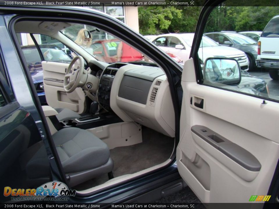 2008 Ford Escape XLS Black Pearl Slate Metallic / Stone Photo #13