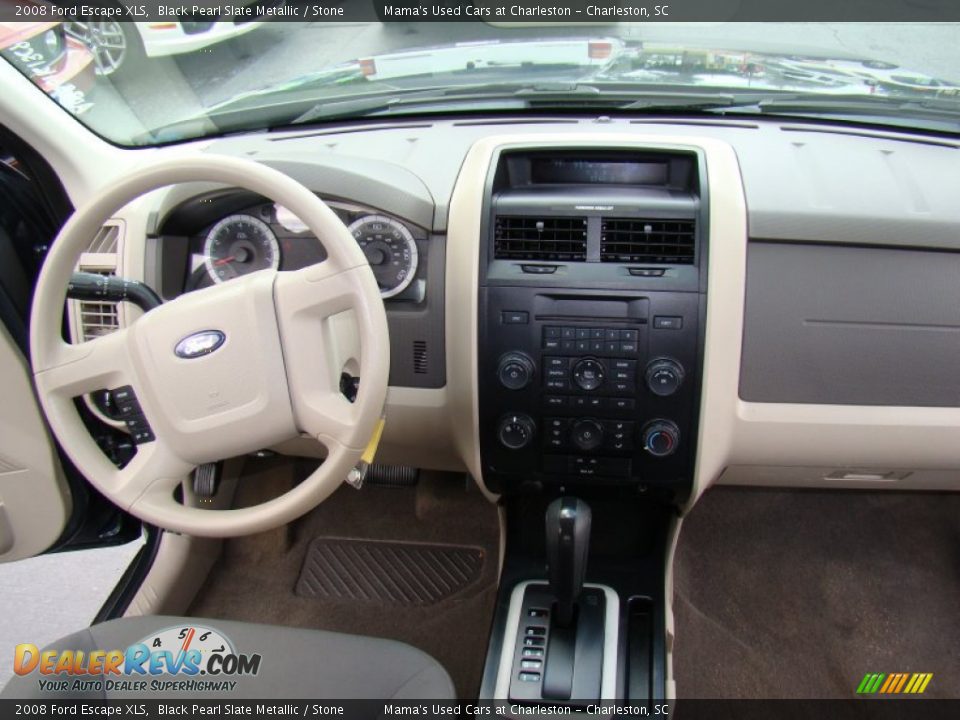 2008 Ford Escape XLS Black Pearl Slate Metallic / Stone Photo #15