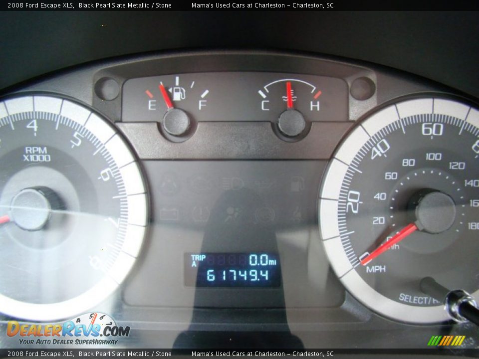 2008 Ford Escape XLS Black Pearl Slate Metallic / Stone Photo #21