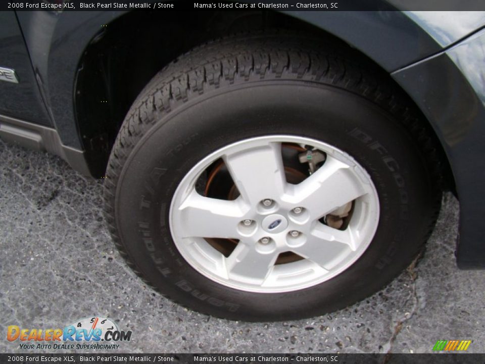 2008 Ford Escape XLS Black Pearl Slate Metallic / Stone Photo #24