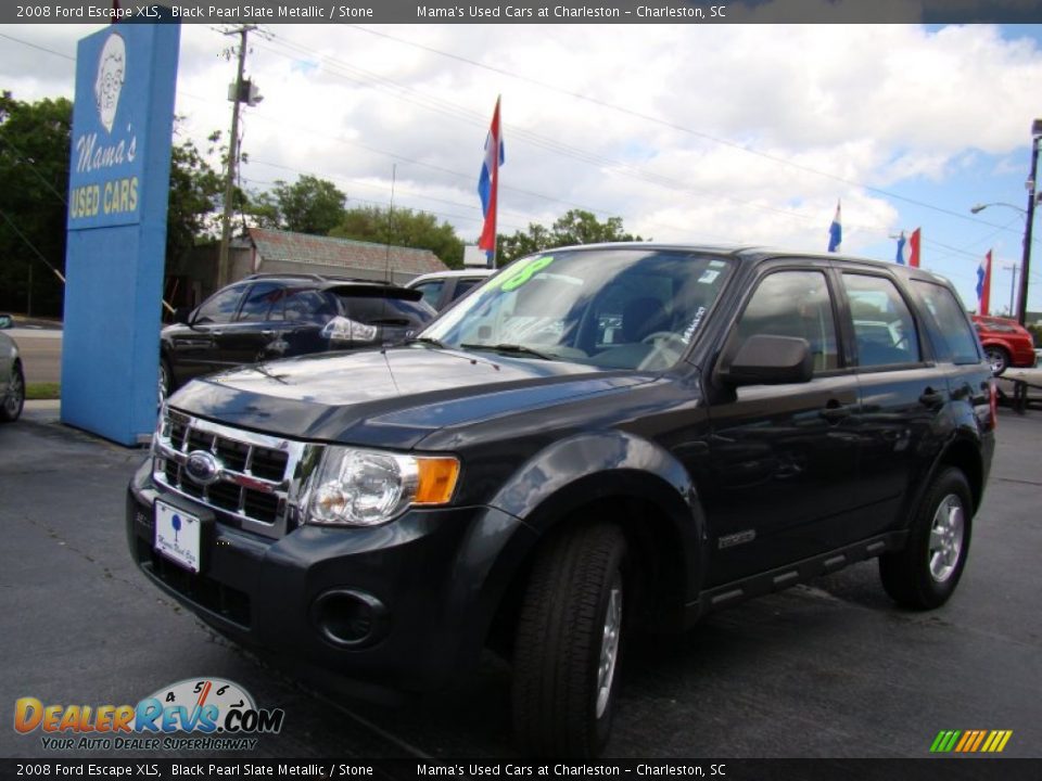 2008 Ford Escape XLS Black Pearl Slate Metallic / Stone Photo #26