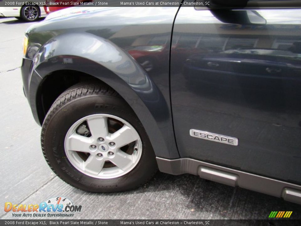 2008 Ford Escape XLS Black Pearl Slate Metallic / Stone Photo #28