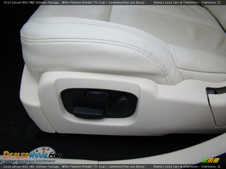 2010 Lincoln MKS FWD Ultimate Package White Platinum Metallic Tri-Coat / Cashmere/Fine Line Ebony Photo #10