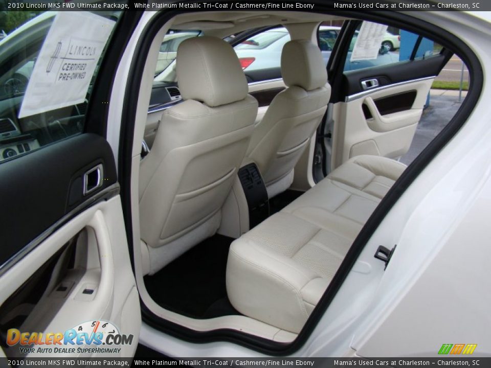 2010 Lincoln MKS FWD Ultimate Package White Platinum Metallic Tri-Coat / Cashmere/Fine Line Ebony Photo #11