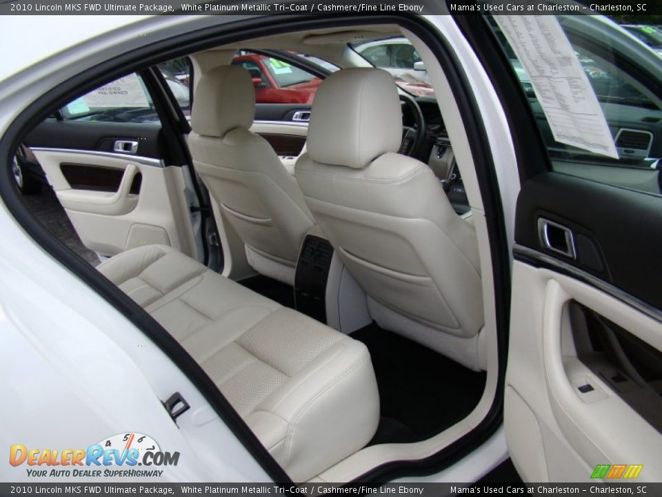 2010 Lincoln MKS FWD Ultimate Package White Platinum Metallic Tri-Coat / Cashmere/Fine Line Ebony Photo #14
