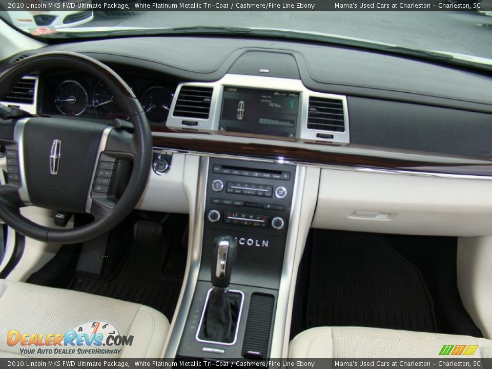 2010 Lincoln MKS FWD Ultimate Package White Platinum Metallic Tri-Coat / Cashmere/Fine Line Ebony Photo #15