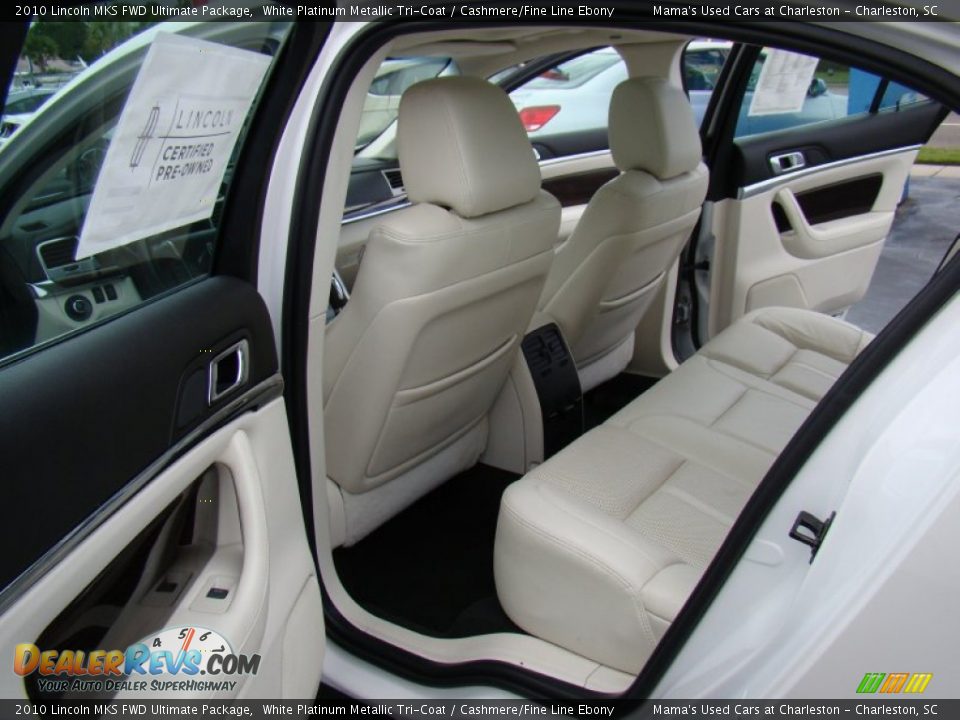 2010 Lincoln MKS FWD Ultimate Package White Platinum Metallic Tri-Coat / Cashmere/Fine Line Ebony Photo #18