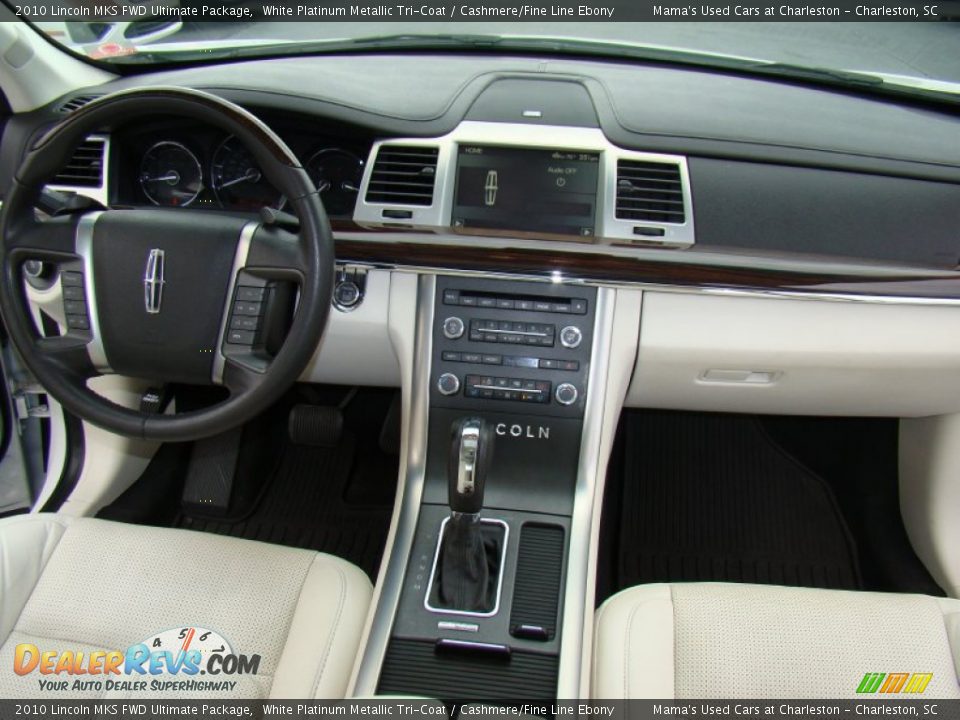 2010 Lincoln MKS FWD Ultimate Package White Platinum Metallic Tri-Coat / Cashmere/Fine Line Ebony Photo #22