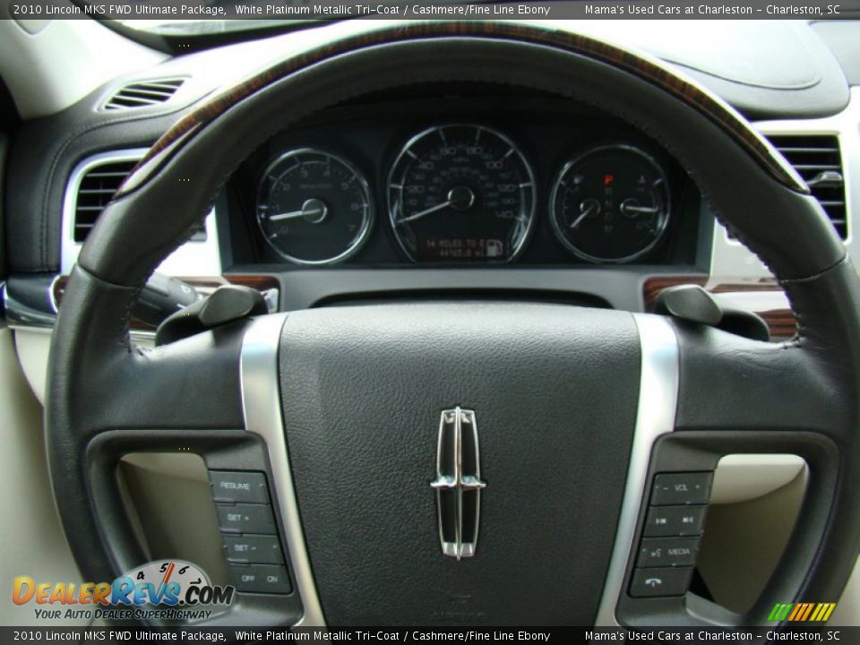 2010 Lincoln MKS FWD Ultimate Package White Platinum Metallic Tri-Coat / Cashmere/Fine Line Ebony Photo #30
