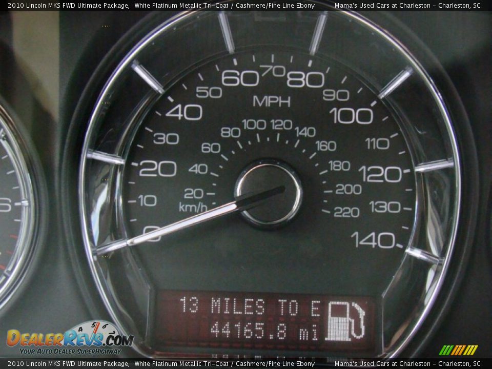 2010 Lincoln MKS FWD Ultimate Package White Platinum Metallic Tri-Coat / Cashmere/Fine Line Ebony Photo #34