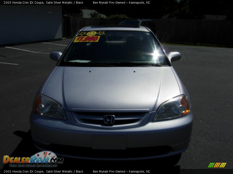 2003 Honda Civic EX Coupe Satin Silver Metallic / Black Photo #2