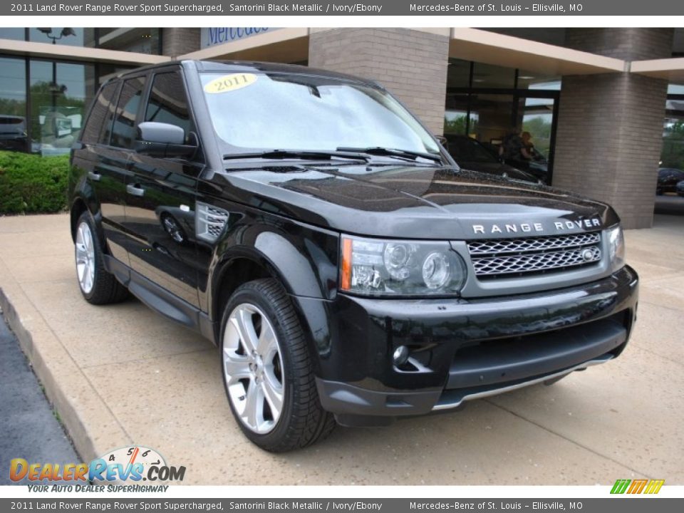2011 Land Rover Range Rover Sport Supercharged Santorini Black Metallic / Ivory/Ebony Photo #1