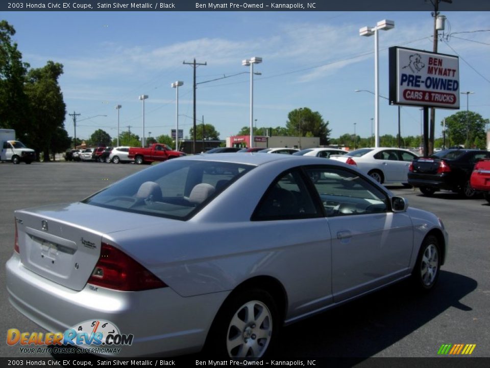 2003 Honda Civic EX Coupe Satin Silver Metallic / Black Photo #4