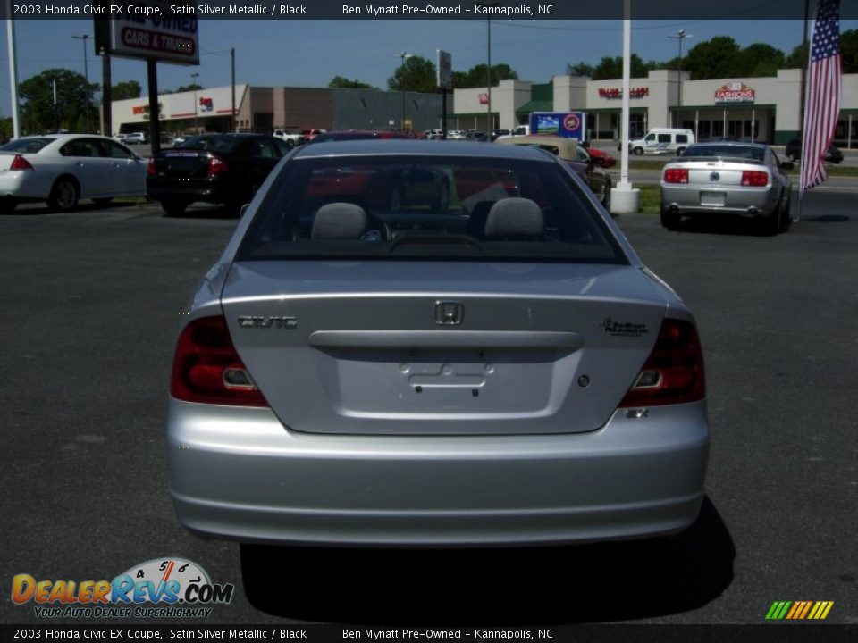 2003 Honda Civic EX Coupe Satin Silver Metallic / Black Photo #5
