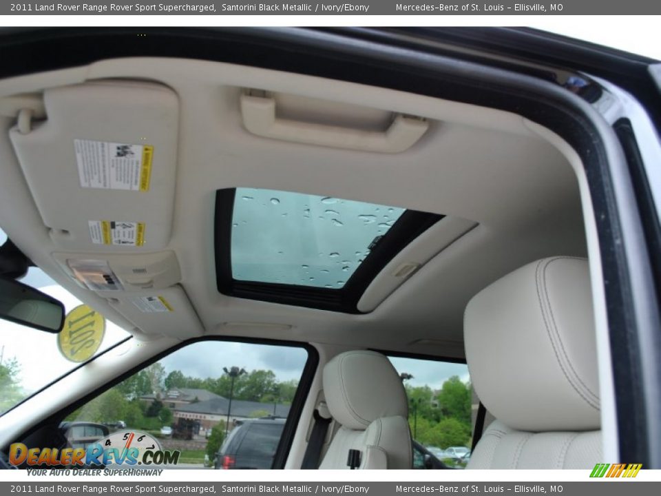 2011 Land Rover Range Rover Sport Supercharged Santorini Black Metallic / Ivory/Ebony Photo #4