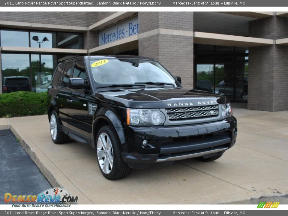 2011 Land Rover Range Rover Sport Supercharged Santorini Black Metallic / Ivory/Ebony Photo #7