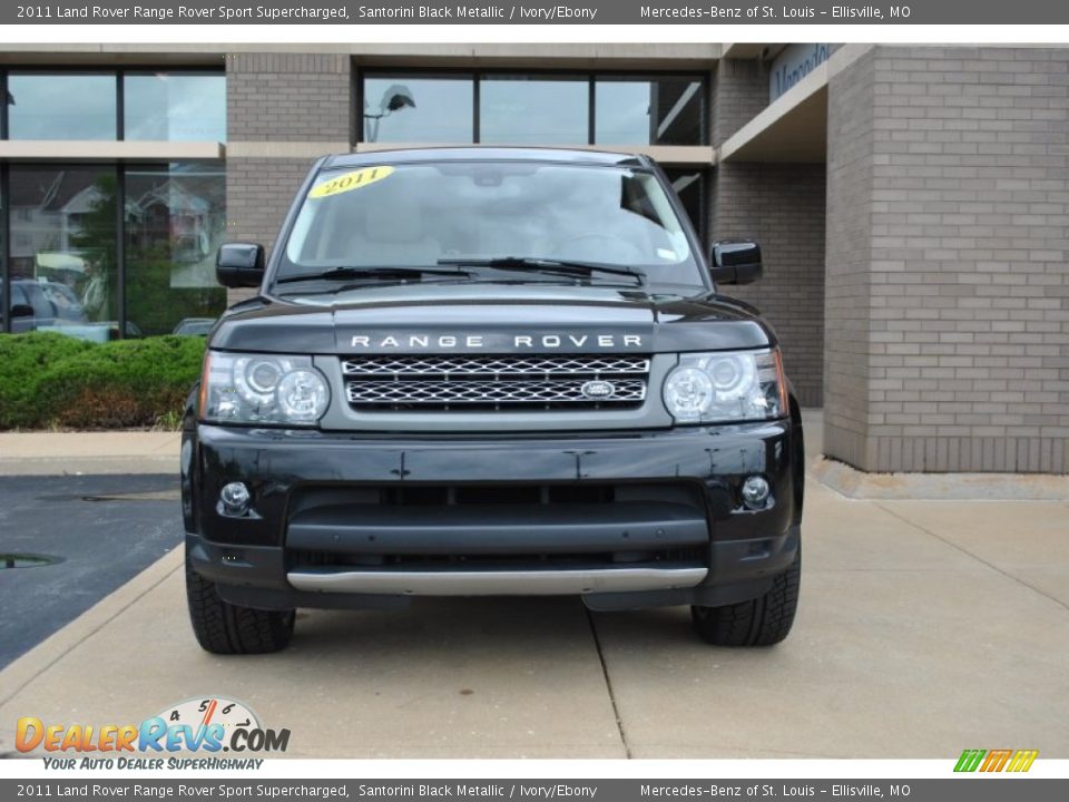 2011 Land Rover Range Rover Sport Supercharged Santorini Black Metallic / Ivory/Ebony Photo #8