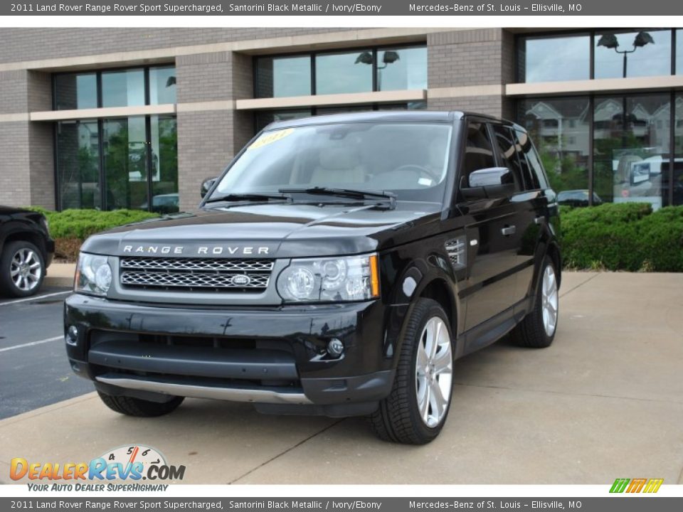 2011 Land Rover Range Rover Sport Supercharged Santorini Black Metallic / Ivory/Ebony Photo #9