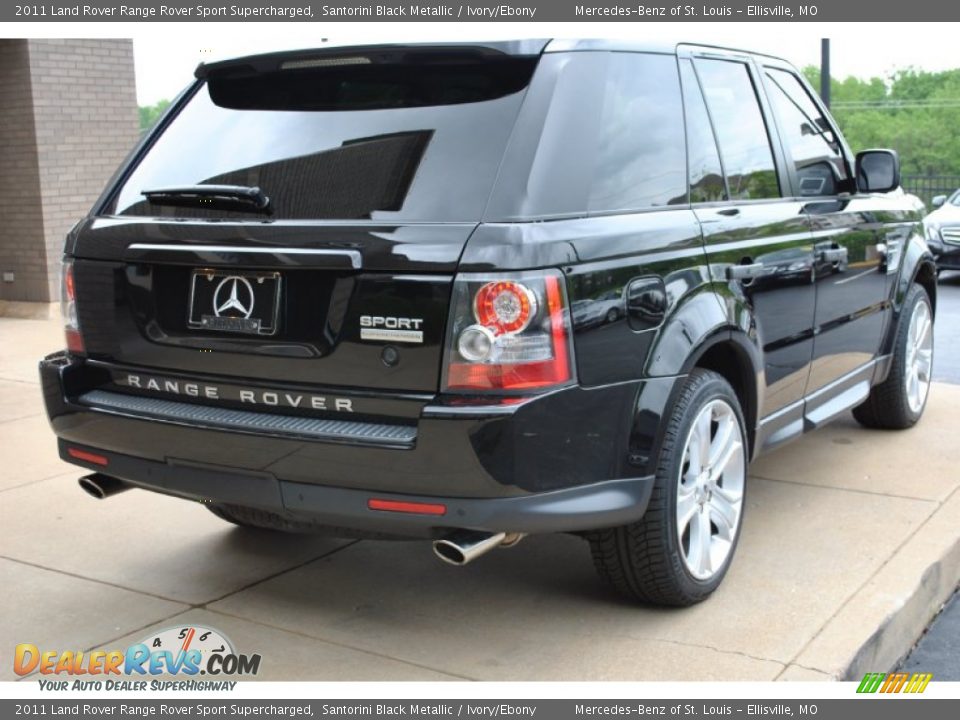 2011 Land Rover Range Rover Sport Supercharged Santorini Black Metallic / Ivory/Ebony Photo #11