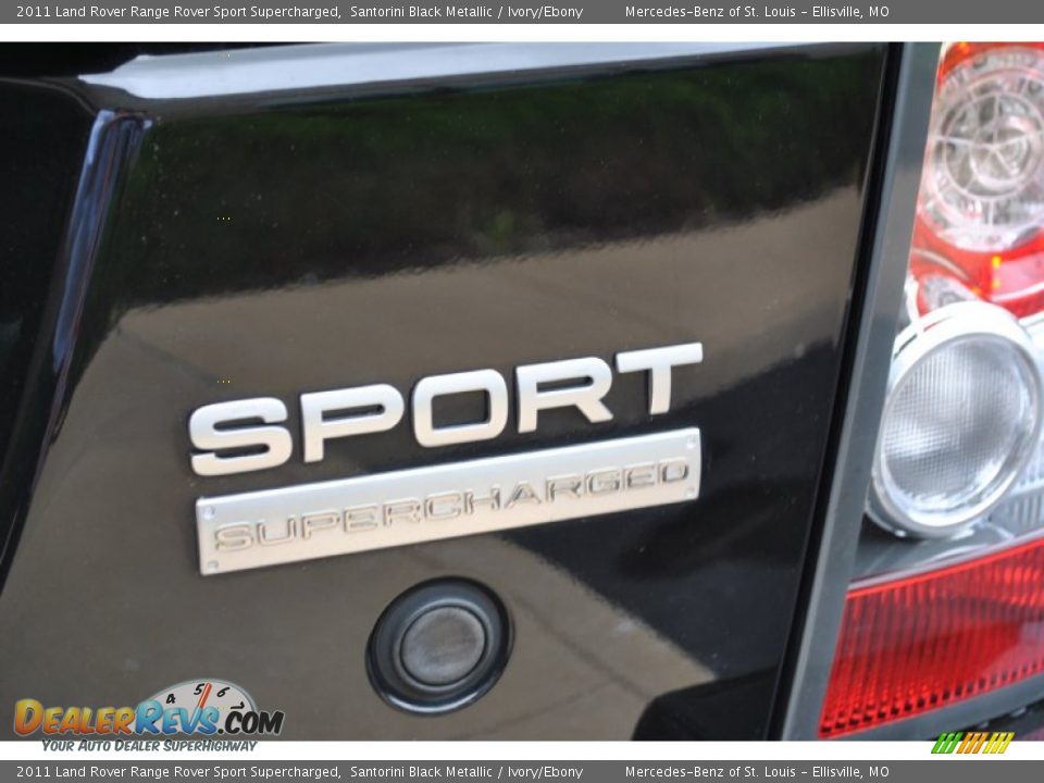 2011 Land Rover Range Rover Sport Supercharged Santorini Black Metallic / Ivory/Ebony Photo #12