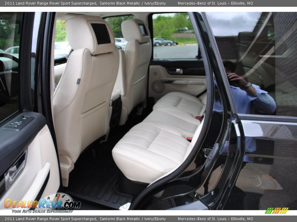 2011 Land Rover Range Rover Sport Supercharged Santorini Black Metallic / Ivory/Ebony Photo #16