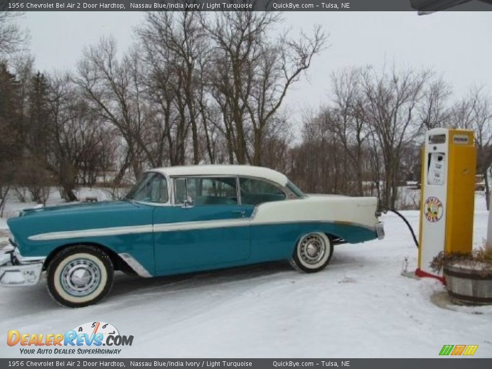 Nassau Blue/India Ivory 1956 Chevrolet Bel Air 2 Door Hardtop Photo #1
