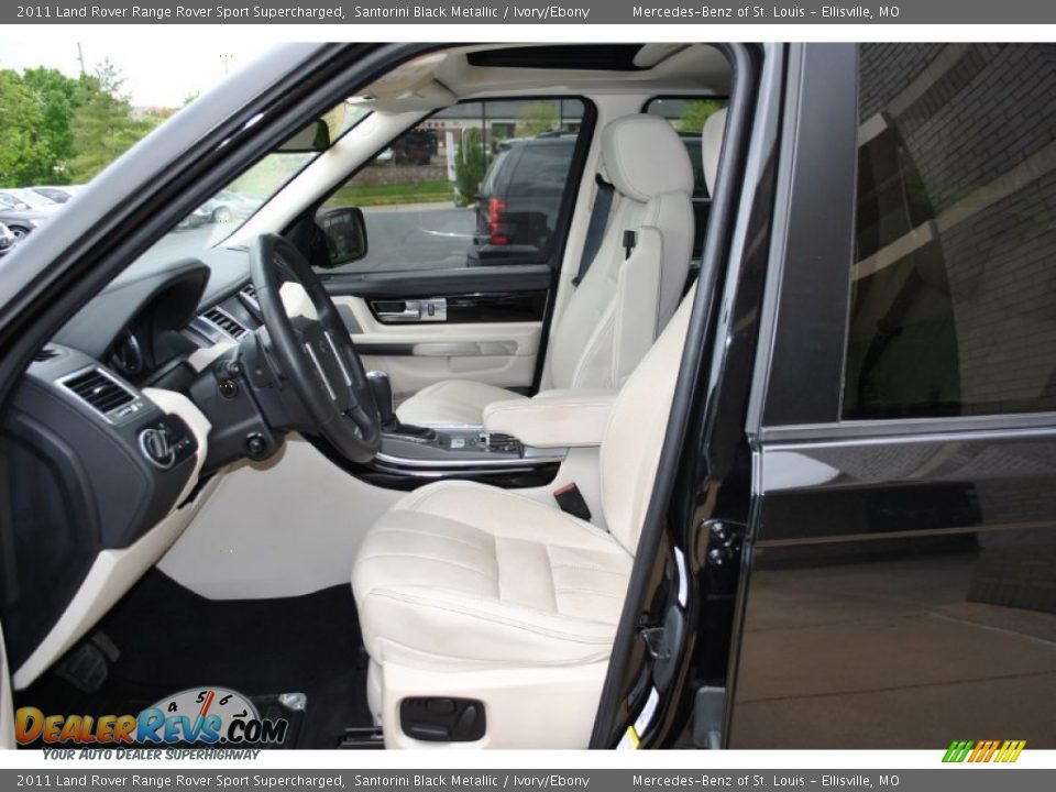2011 Land Rover Range Rover Sport Supercharged Santorini Black Metallic / Ivory/Ebony Photo #19