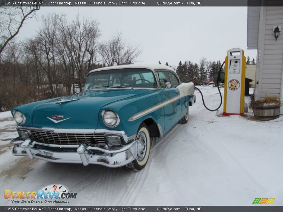 Front 3/4 View of 1956 Chevrolet Bel Air 2 Door Hardtop Photo #3