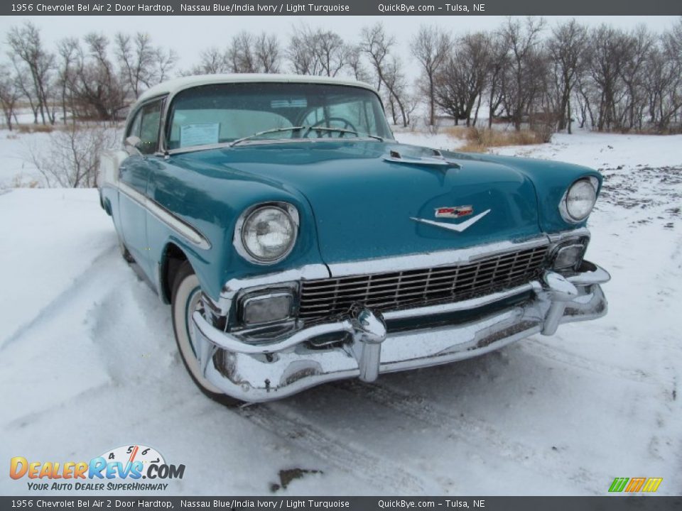 Front 3/4 View of 1956 Chevrolet Bel Air 2 Door Hardtop Photo #4
