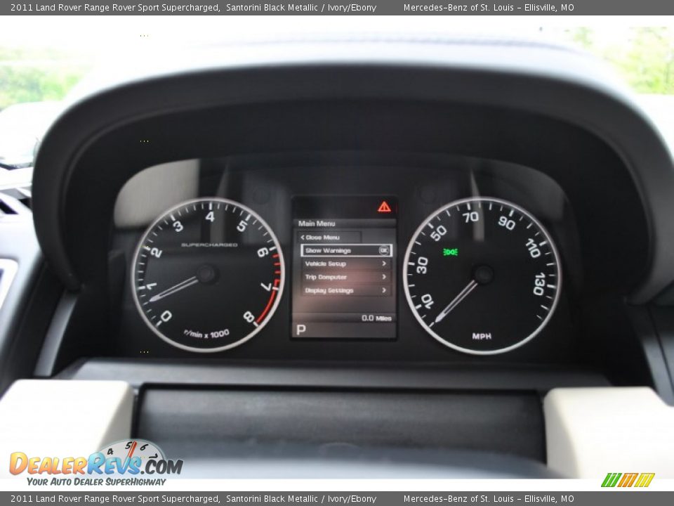 2011 Land Rover Range Rover Sport Supercharged Santorini Black Metallic / Ivory/Ebony Photo #21