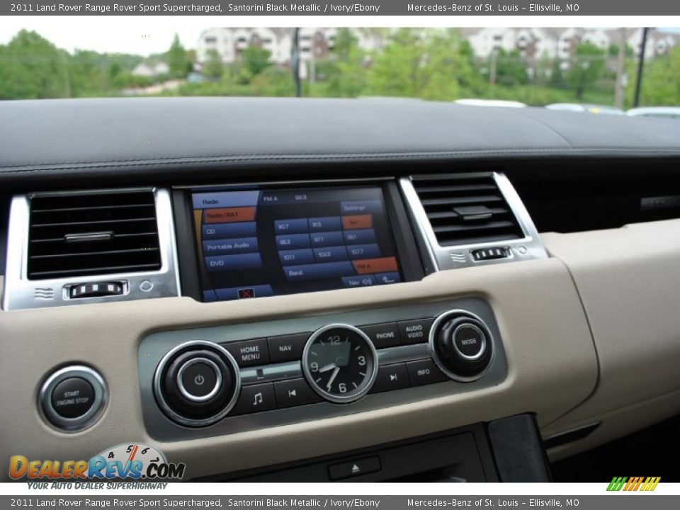 2011 Land Rover Range Rover Sport Supercharged Santorini Black Metallic / Ivory/Ebony Photo #23