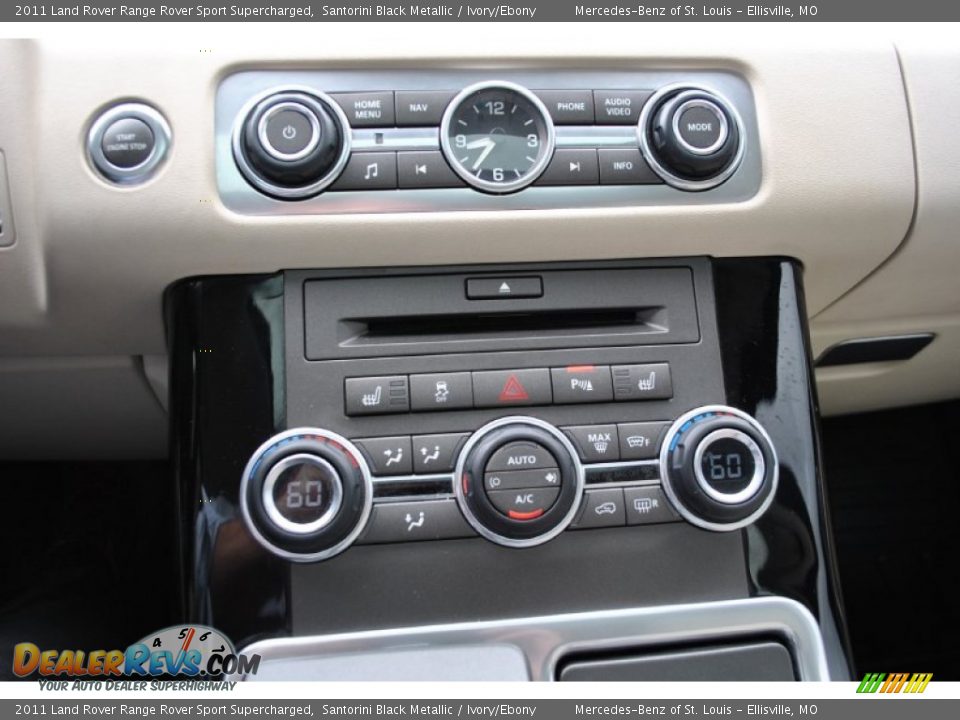 2011 Land Rover Range Rover Sport Supercharged Santorini Black Metallic / Ivory/Ebony Photo #25