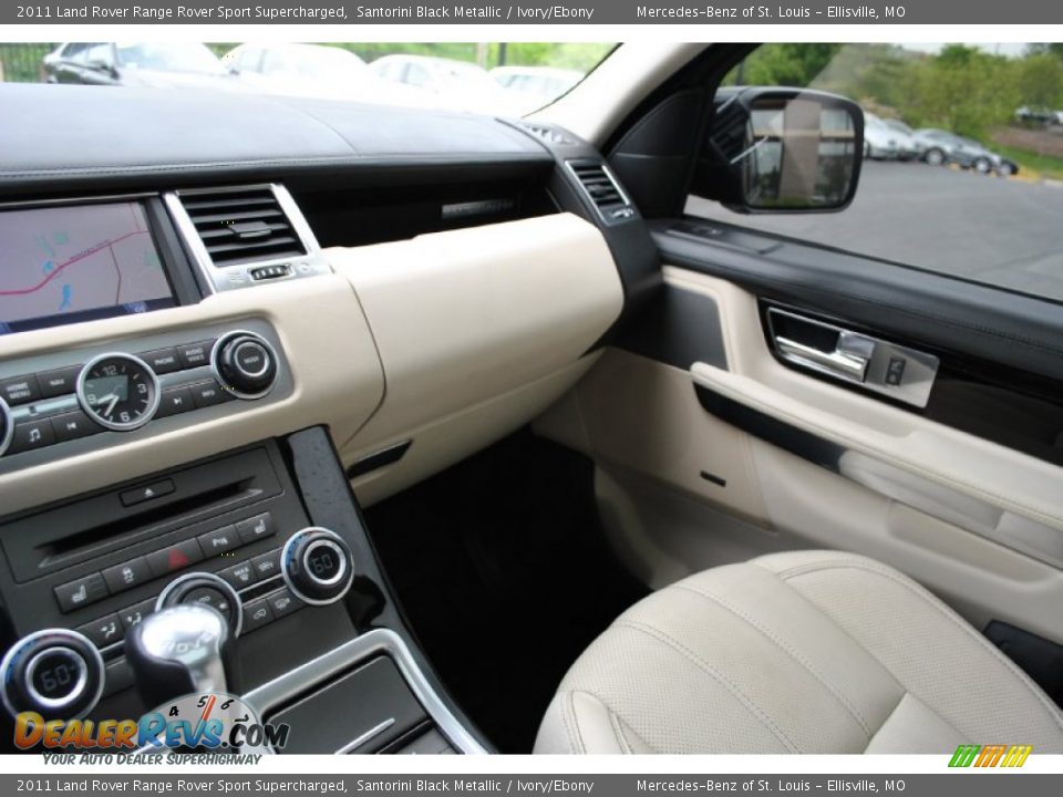 2011 Land Rover Range Rover Sport Supercharged Santorini Black Metallic / Ivory/Ebony Photo #27
