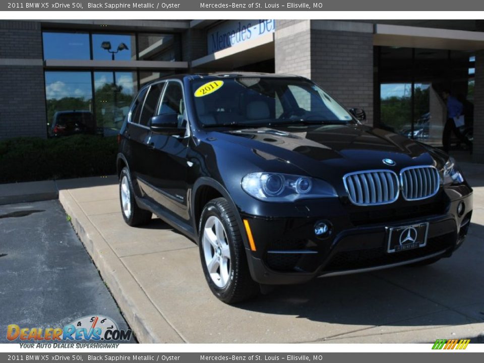 2011 BMW X5 xDrive 50i Black Sapphire Metallic / Oyster Photo #1