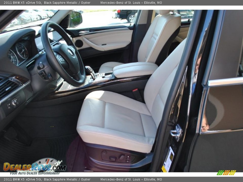 2011 BMW X5 xDrive 50i Black Sapphire Metallic / Oyster Photo #2