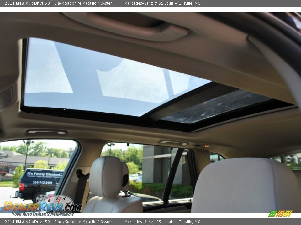 2011 BMW X5 xDrive 50i Black Sapphire Metallic / Oyster Photo #4