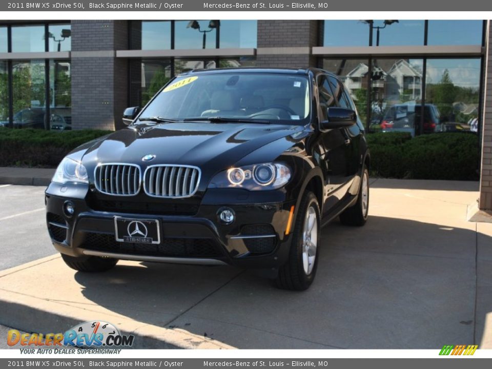 2011 BMW X5 xDrive 50i Black Sapphire Metallic / Oyster Photo #6