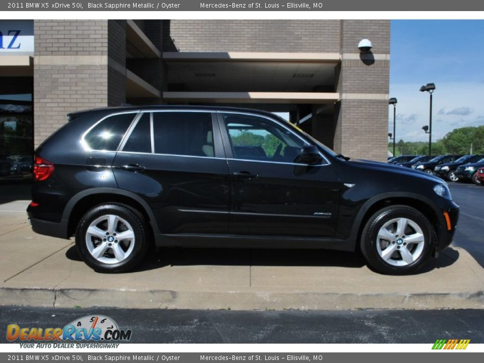 2011 BMW X5 xDrive 50i Black Sapphire Metallic / Oyster Photo #7