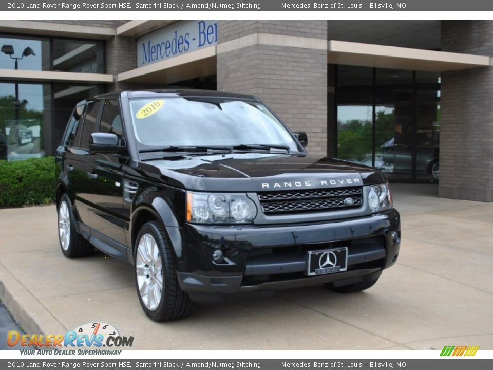 2010 Land Rover Range Rover Sport HSE Santorini Black / Almond/Nutmeg Stitching Photo #1