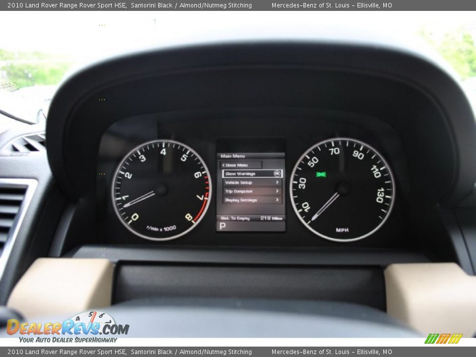2010 Land Rover Range Rover Sport HSE Santorini Black / Almond/Nutmeg Stitching Photo #25