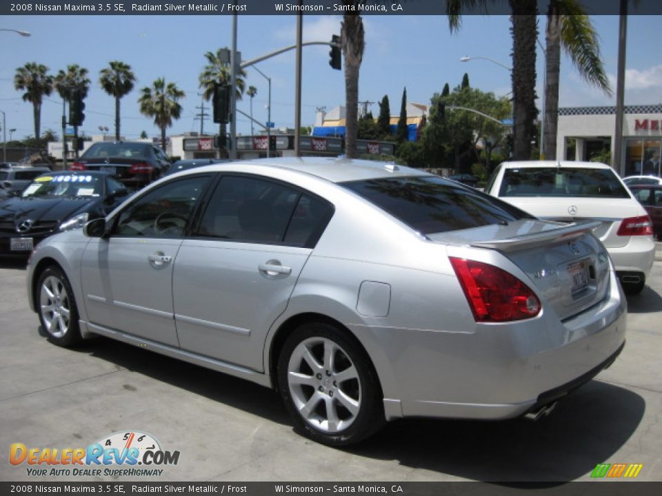 2008 Nissan Maxima 3.5 SE Radiant Silver Metallic / Frost Photo #4