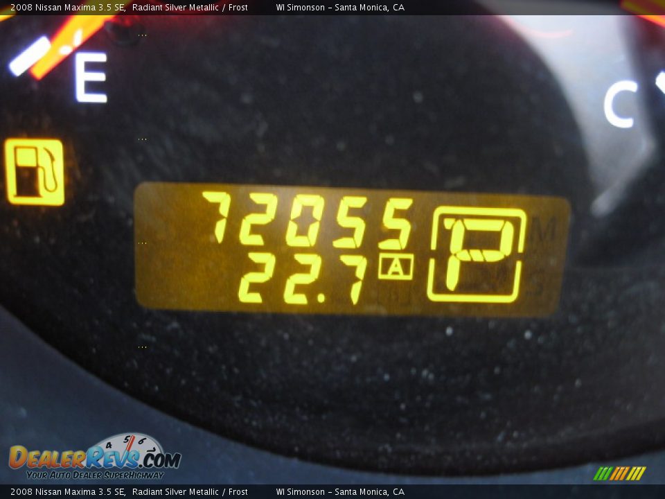 2008 Nissan Maxima 3.5 SE Radiant Silver Metallic / Frost Photo #9