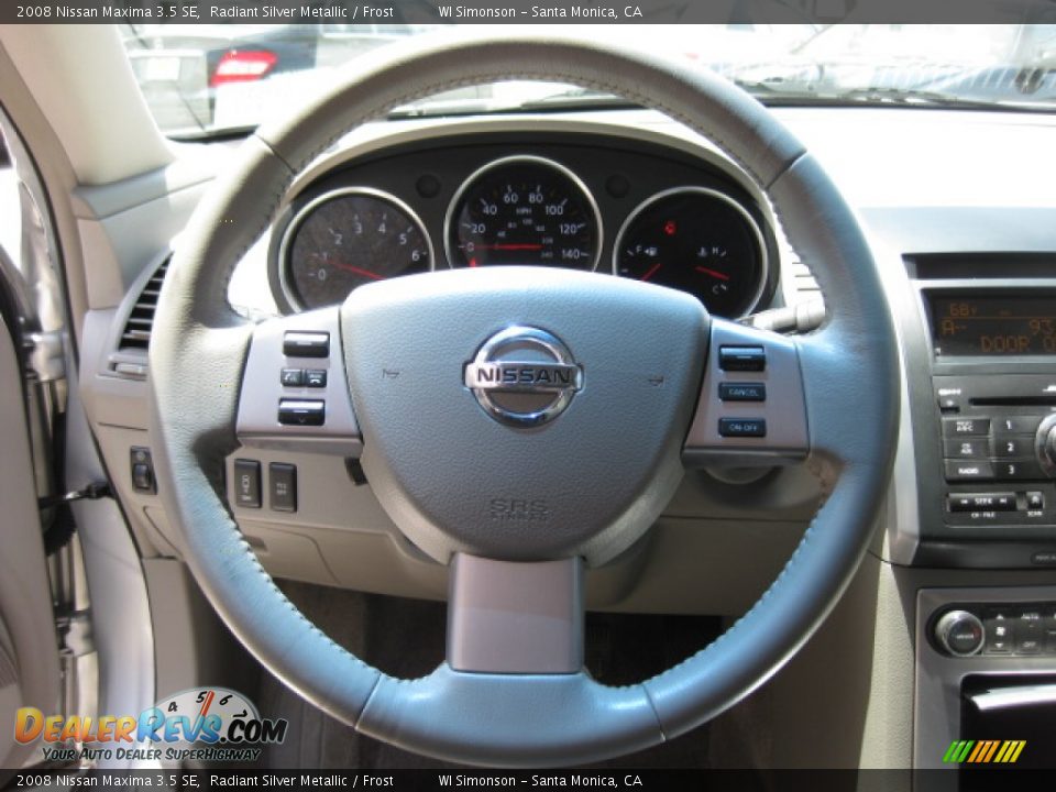 2008 Nissan Maxima 3.5 SE Radiant Silver Metallic / Frost Photo #10