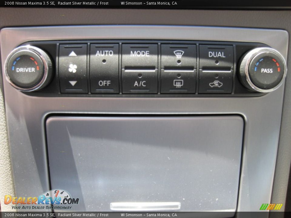 2008 Nissan Maxima 3.5 SE Radiant Silver Metallic / Frost Photo #12